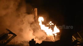 Huge blaze at mobile home from excess propane in Pennsylvania