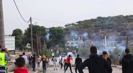 Israeli forces and Palestinian demonstrators clash in West Bank village
