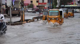 Trees uprooted, bridges collapsed and roads washed away in India's flood-hit Andhra Pradesh