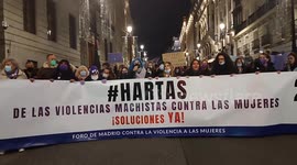 25N, International Day for the Elimination of Violence against Women in Madrid,Spain on 25th November, 2021.