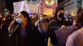 March in Madrid for International Day for the Elimination of Violence Against Women