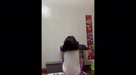 another funny moments of a child falling in her own horseplay
