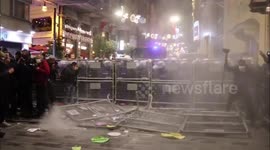 Istanbul police fire tear gas at mostly female march against gender violence