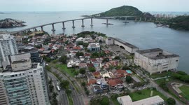 Stunning drone shots from high above the city of Vitória in Brazil