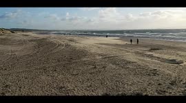 Storm Arwen makes it's way down through Scotland as it hits the West Coast Irvine Beach and batters the Sand.