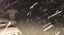 Heavy snow starts to fall across North Yorkshire as Storm Arwen begins to bite