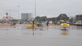 World's second largest beach flooded in Chennai due to heavy downpour