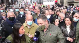 Manifestación de miles de policías en Madrid contra la reforma de la Ley de Seguridad Ciudadana