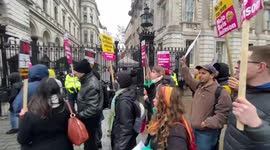 Hundreds march on Downing Street after Channel tragedy