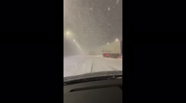 UK: Motorways Closed As Storm Arwen With Heavy Snow Causes Travel Chaos