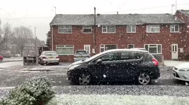 Snow blankets Derbyshire in UK after Storm Arwen