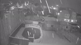 Snowing in a small town, Pennsylvania
