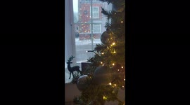 Its beginning to look a lot like Christmas! Christmas tree view and snow