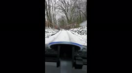 Driver greeted by winter wonderland after Storm Arwen dumps snow across much of UK