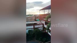 Magnitude 7.5 earthquake in Peru shakes water in swimming pool