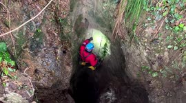 Dog rescued after spending '6 years' trapped in cave living off villagers' scraps in China