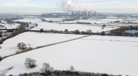 Stunning footage shows UK county blanketed white after Storm Arwen