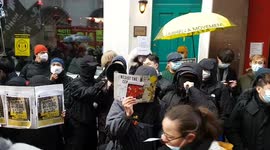 Scenes from the London anti-Asian hate rally before it descended into violence