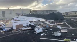 Aftermath of Storm Arwen, Haven Caravan Park, Berwick Upon Tweed