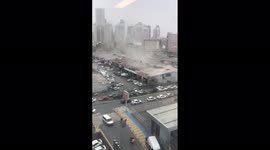 Turkey: Powerful Storm Winds Destroy Buildings In Istanbul 4