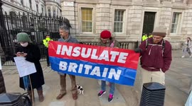 Insulate Britain protesters stage demonstration outside Downing Street