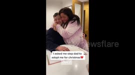 Touching moment woman asks stepdad to adopt her for Christmas – leaving TikTok users in tears