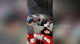 Chinese couple hold their 'special' wedding banquet in pigsties