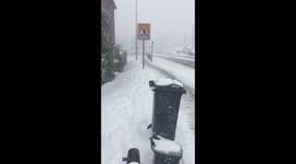 Snow storm blizzard conditions Scotland