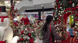 Christmas decoration in the mall in the city of Vila Velha - Brazil