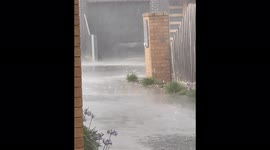 Storm pummels Melbourne area with hail and rain