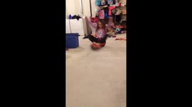 Girl's sit-and-spin hoverboard trick ends in an EPIC FAIL