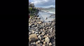 Turkey: Debris Left On Coastline After Powerful Winds Hit Istanbul 2