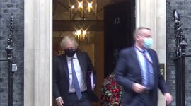UK PM Boris Johnson leaves 10 Downing Street
