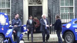 Boris Johnson and Rishi Sunak put on show for cameras amid rumours of rift