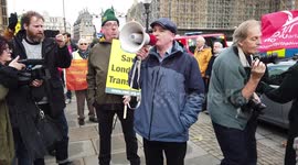 Save London's Public Transport Demonstration, London, UK