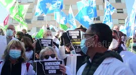 Concentración en el Hospital Gregorio Marañón Madrid, ¨No a los despidos de la sanidad pública¨