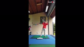 ''Practice makes perfect!' Golfer keeps trying to pull an epic double-hit trick shot