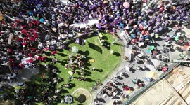 Climate Strike NYC with Greta Thunberg Foley Square EXCLUSIVE 4K DRONE FOOTAGE September 20th, 2019 (Clip 2)