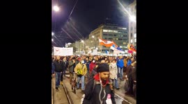 Peaceful Protest Against Mandatory Vaccination in Wien, Austria