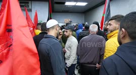 Relatives of Mohammad Mater who was shot killed by Israeli forces mourn over his body after Israeli authorities handed over it