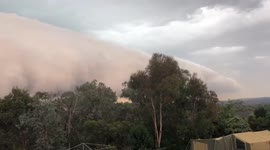 Ominous Shelf Cloud Creeps Over Victoria, Australia