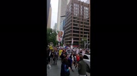 Protesters take to the streets of Sydney, Australia to join Freedom March