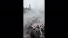 Raging volcanic mudflow pours down from Indonesia's Mount Semeru