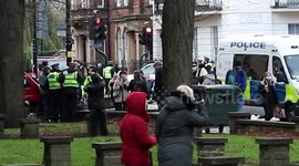 One Arrest At Anti Vaccine Passport Protest. In York, England