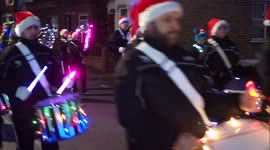 Christmas Lights Parade delights residents of Queenborough in Kent