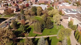UW stout campaign in Menomonie wisconsin aerial shots