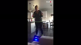 'Overconfident girl falling off a hoverboard is the FUNNIEST FAIL you'll see this month'