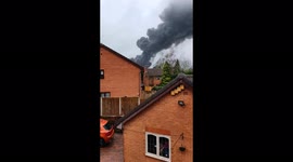 Huge plume of smoke rises from industrial estate fire in Kidderminster, UK