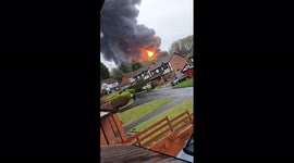 Fire erupts at Hoo Farm Estate In Kidderminster, Worcestershire