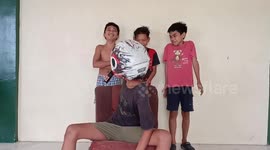 Fun game called 'Batok Helmet' this new game can be played by friends and better with 5 or more players ,